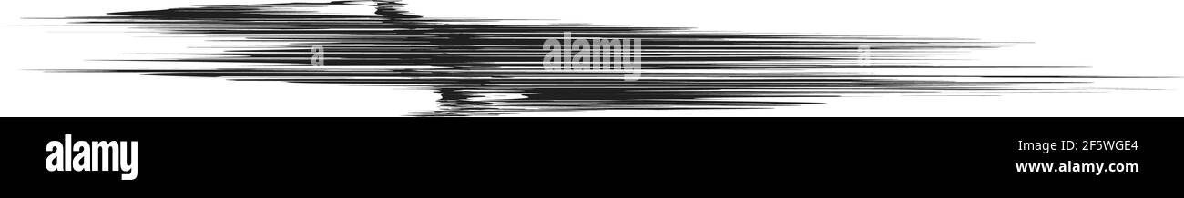 Grungy, Grunge, und strukturierte dicke Linie Trennlinie, Pinsel, Pinselstrich Vektor. Tinte, Flüssigkeit und Flüssigkeit horizontal Spritz-Effekt – Stock Vektor-Illust Stock Vektor