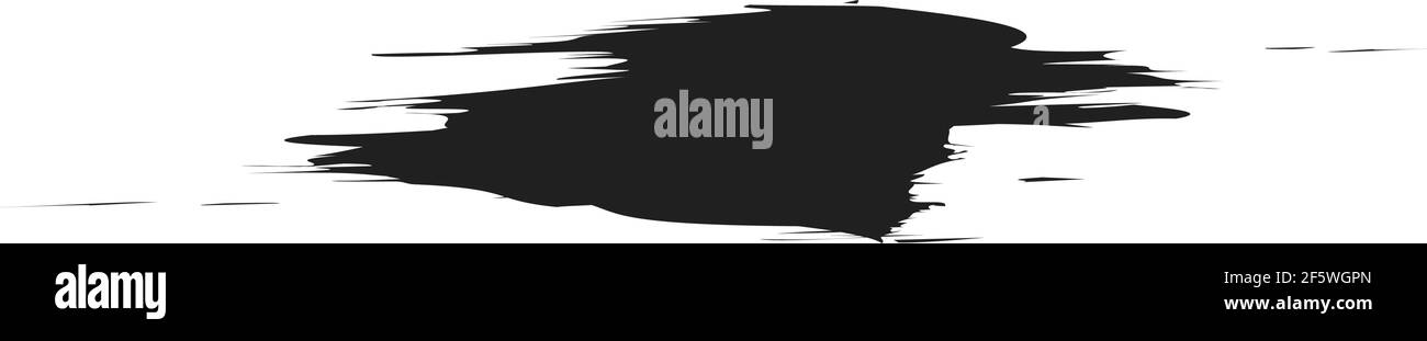 Grungy, Grunge, und strukturierte dicke Linie Trennlinie, Pinsel, Pinselstrich Vektor. Tinte, Flüssigkeit und Flüssigkeit horizontal Spritz-Effekt – Stock Vektor-Illust Stock Vektor