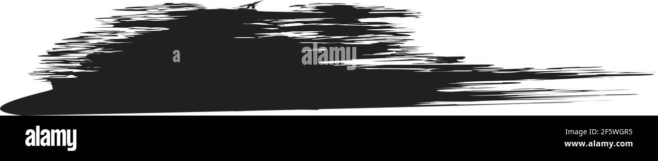 Grungy, Grunge, und strukturierte dicke Linie Trennlinie, Pinsel, Pinselstrich Vektor. Tinte, Flüssigkeit und Flüssigkeit horizontal Spritz-Effekt – Stock Vektor-Illust Stock Vektor