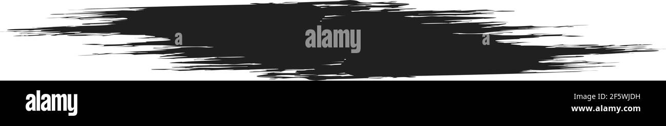 Grungy, Grunge, und strukturierte dicke Linie Trennlinie, Pinsel, Pinselstrich Vektor. Tinte, Flüssigkeit und Flüssigkeit horizontal Spritz-Effekt – Stock Vektor-Illust Stock Vektor