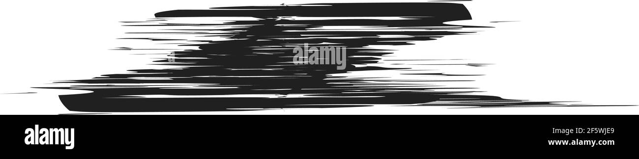 Grungy, Grunge, und strukturierte dicke Linie Trennlinie, Pinsel, Pinselstrich Vektor. Tinte, Flüssigkeit und Flüssigkeit horizontal Spritz-Effekt – Stock Vektor-Illust Stock Vektor