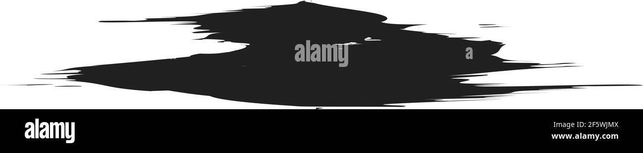 Grungy, Grunge, und strukturierte dicke Linie Trennlinie, Pinsel, Pinselstrich Vektor. Tinte, Flüssigkeit und Flüssigkeit horizontal Spritz-Effekt – Stock Vektor-Illust Stock Vektor