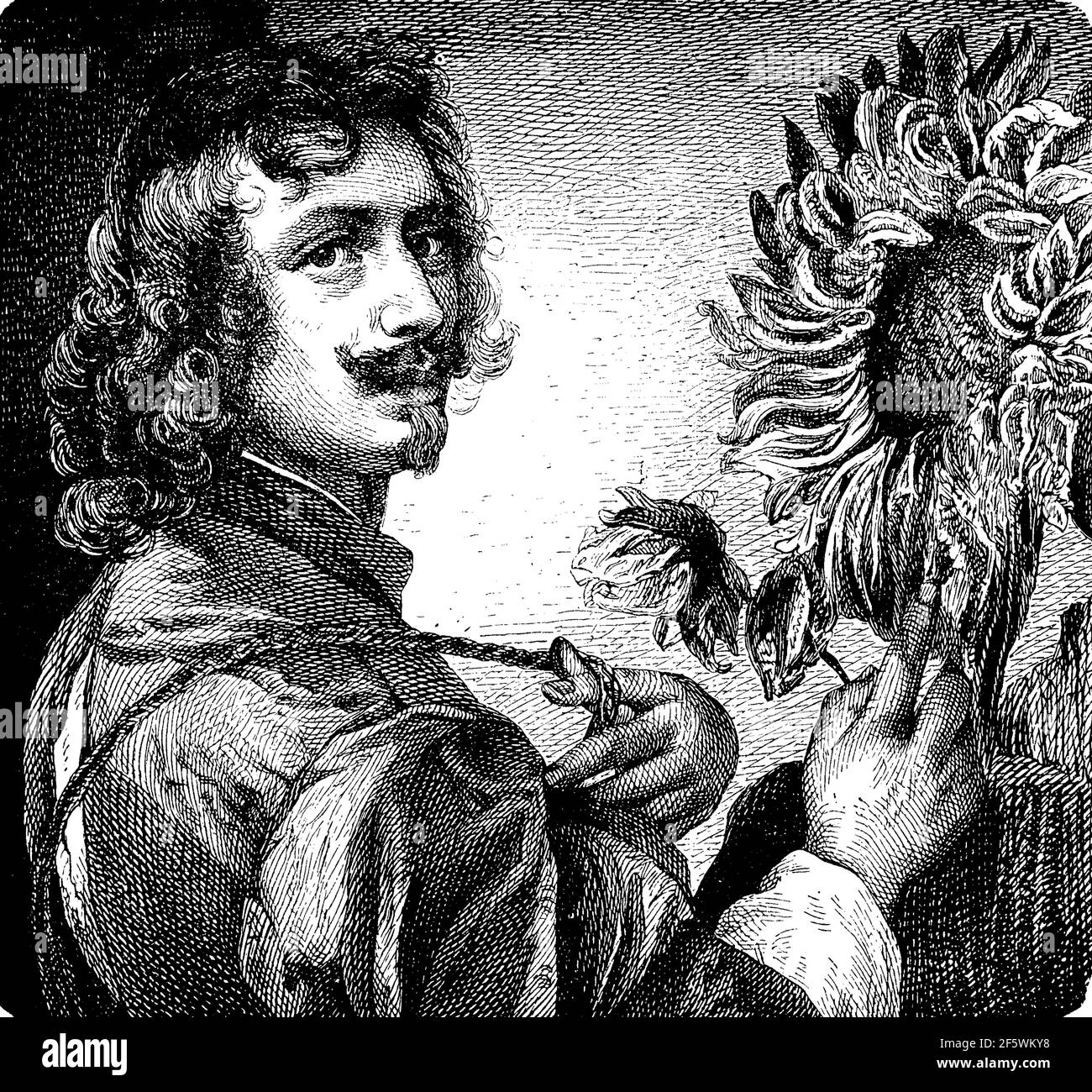 Sir Anthonis van Dyck, Antoon van Dyck, Anton van Dyck, Anthony van Dyck, März 22, 1599 - 9. Dezember 1641, war ein flämischer Maler und Grafiker des flämischen Barock / Sir Anthonis van Dyck, Antoon van Dyck, Anton van Dyck, Anthony van Dyck, 22. März 1599 - 9. Dezember 1641, war ein flämischer Maler und Grafiker des Flämischen Barocks, Historisch, historisch, digital verbesserte Reproduktion eines Originals aus dem 19th. Jahrhundert / digitale Reproduktion einer Originalvorlage aus dem 19. Jahrhundert, Stockfoto