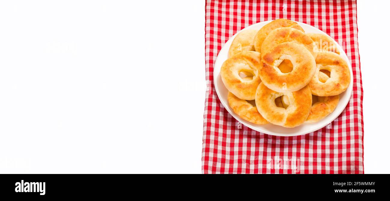 Kolumbianische Pandequesos sind eine kulinarische Tradition in Südamerika Land Stockfoto