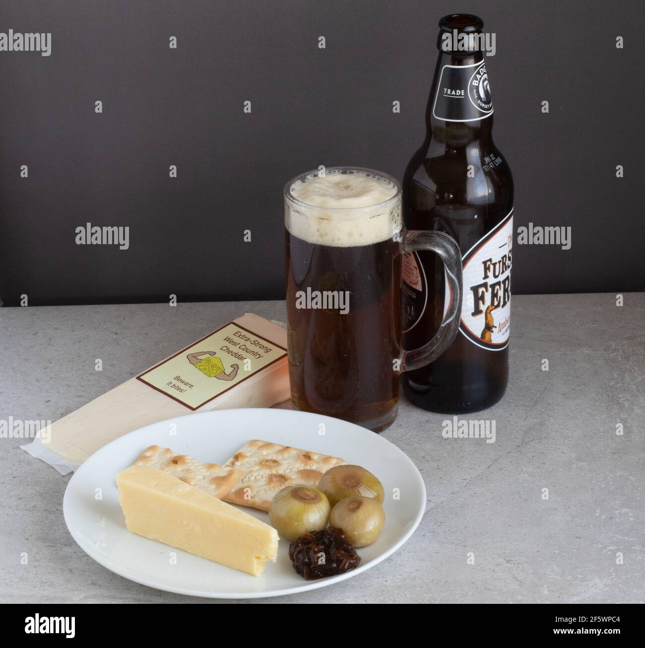 Pflüger Mittagessen Stockfoto