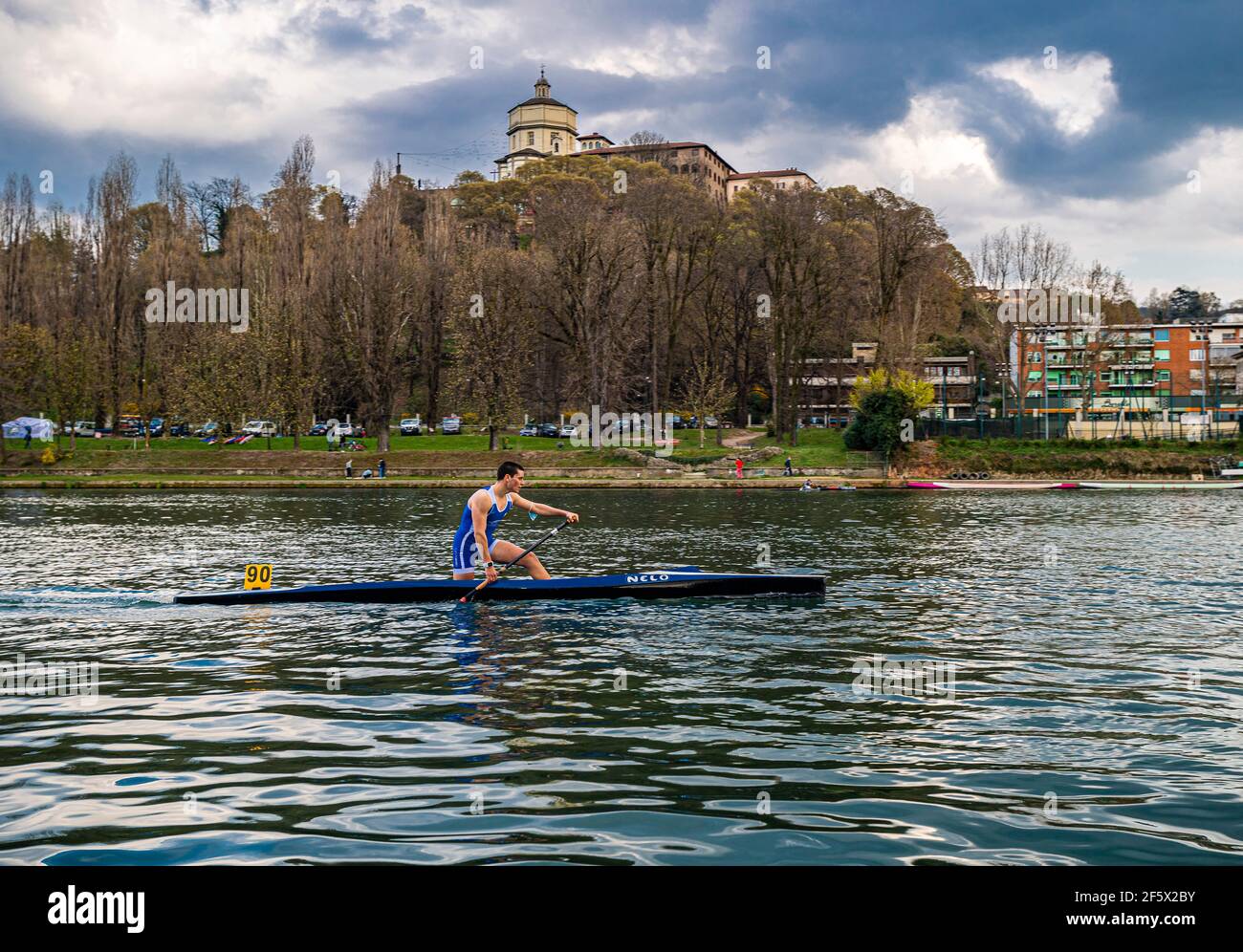 Turin, Italien. März 2021, 27th. Italien Piemont Turin - Valentino Park - Turin Kajak und Kanu Marathone Credit: Realy Easy Star/Alamy Live News Stockfoto