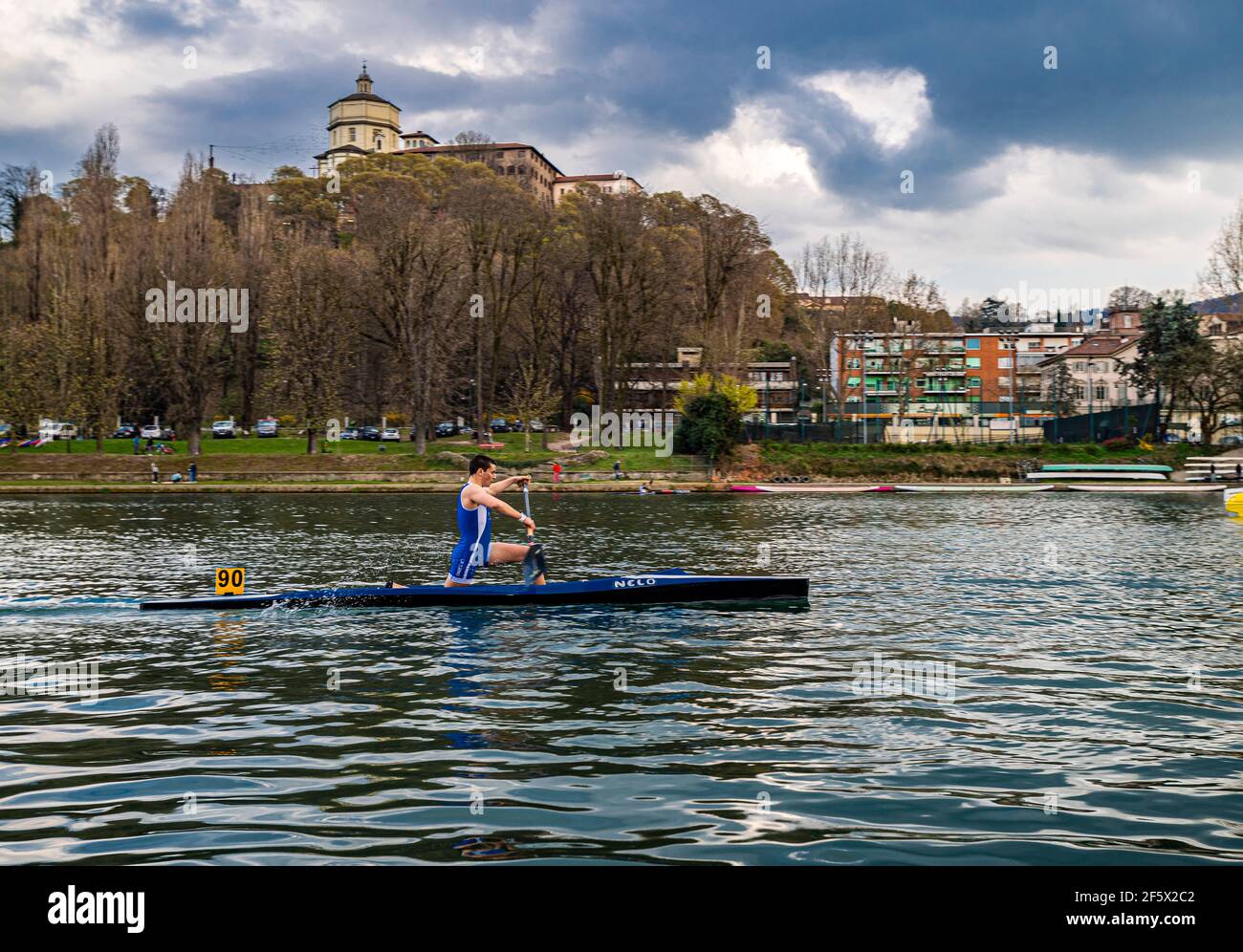 Turin, Italien. März 2021, 27th. Italien Piemont Turin - Valentino Park - Turin Kajak und Kanu Marathone Credit: Realy Easy Star/Alamy Live News Stockfoto