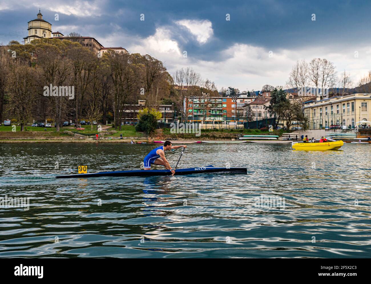 Turin, Italien. März 2021, 27th. Italien Piemont Turin - Valentino Park - Turin Kajak und Kanu Marathone Credit: Realy Easy Star/Alamy Live News Stockfoto