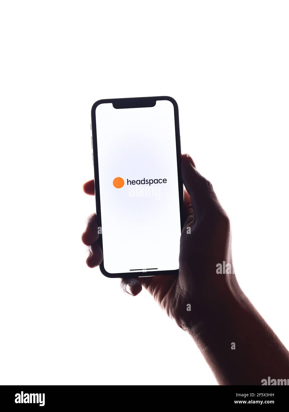 Assam, indien - 30. März 2021 : Headspace Logo auf Handy-Bildschirm Stock Bild. Stockfoto