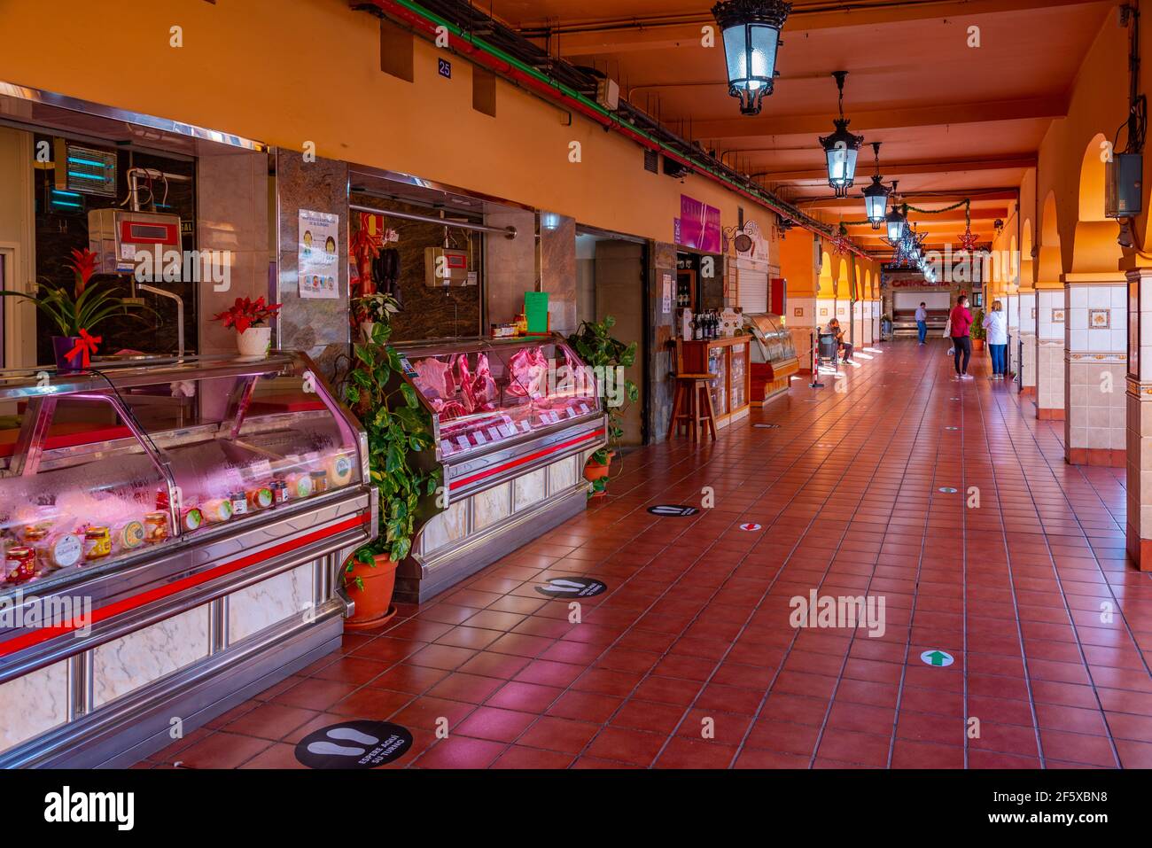 Santa Cruz, Spanien, 7. Januar 2021: Marktplatz unserer Dame von Afrika in Santa Cruz, Teneriffa, Kanarische Inseln, Spanien. Stockfoto