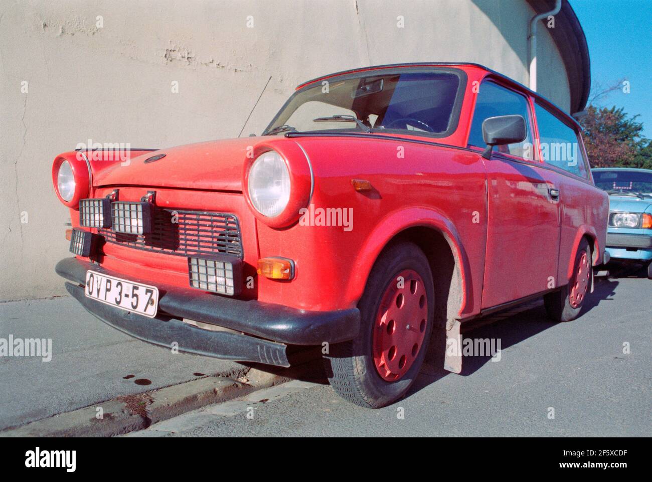 Auto aus der DDR zu Besuch, 17. November 1989, nur eine Woche nach dem Fall der Berliner Mauer, Bamberg, Franken, Bayern, Deutschland Stockfoto