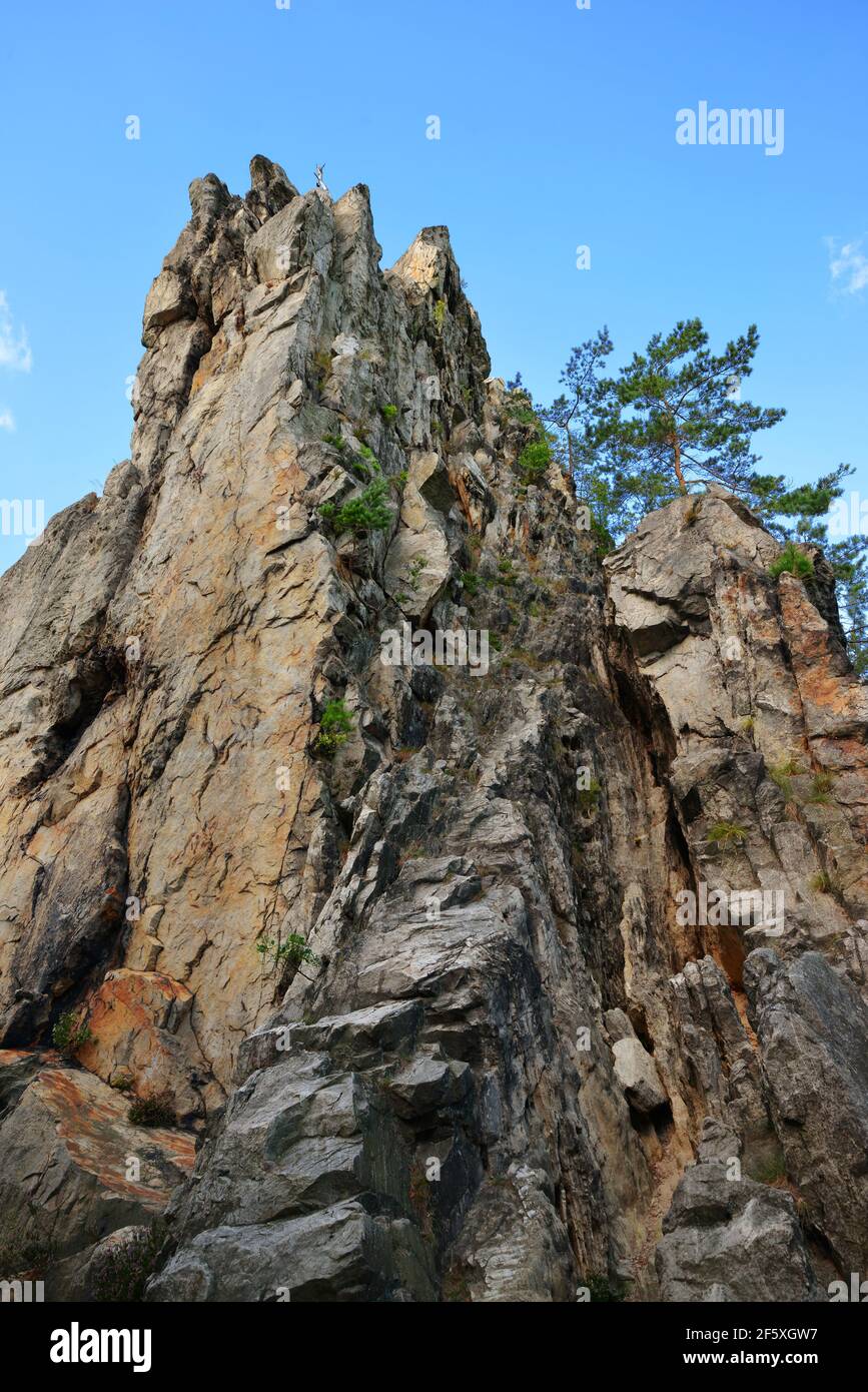 Suche skaly (Dry Rocks) in Böhmisches Paradies (Cesky Raj), Tschechien. Stockfoto
