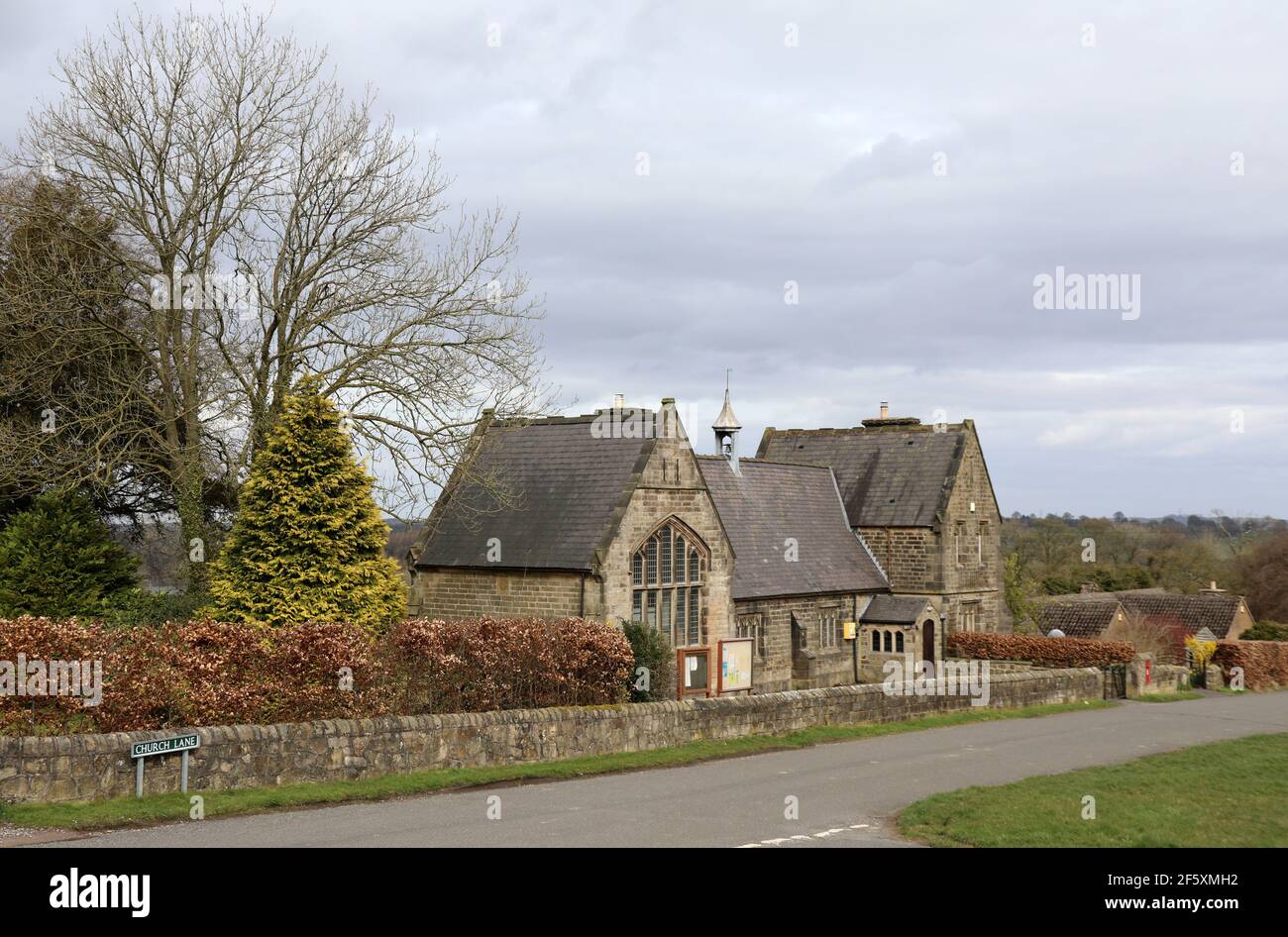Church Lane in Brackenfield im Nordosten von Derbyshire Stockfoto