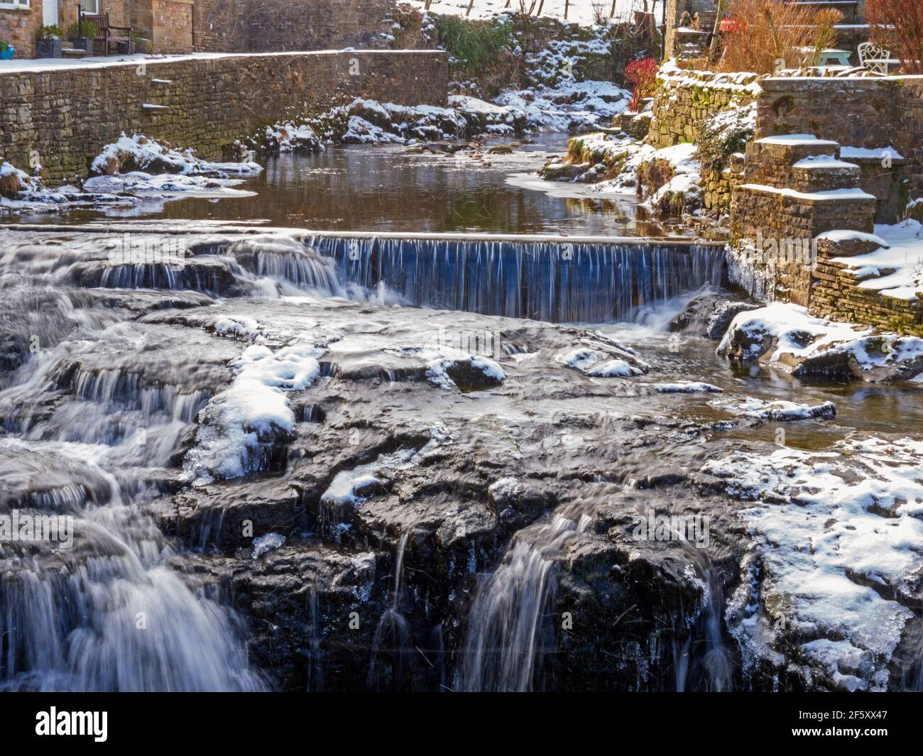 Hawes Wasserfall auf Gayle Beck, Wensleydale, Yorkshire Dales National Park Stockfoto
