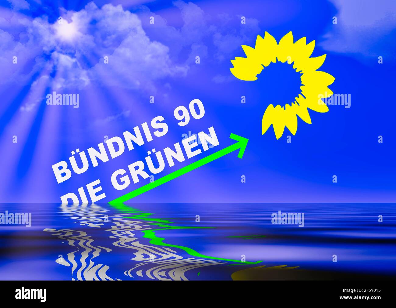 Symbolfoto für den Aufstieg der Partei Allianz 90/the Grüne Stockfoto