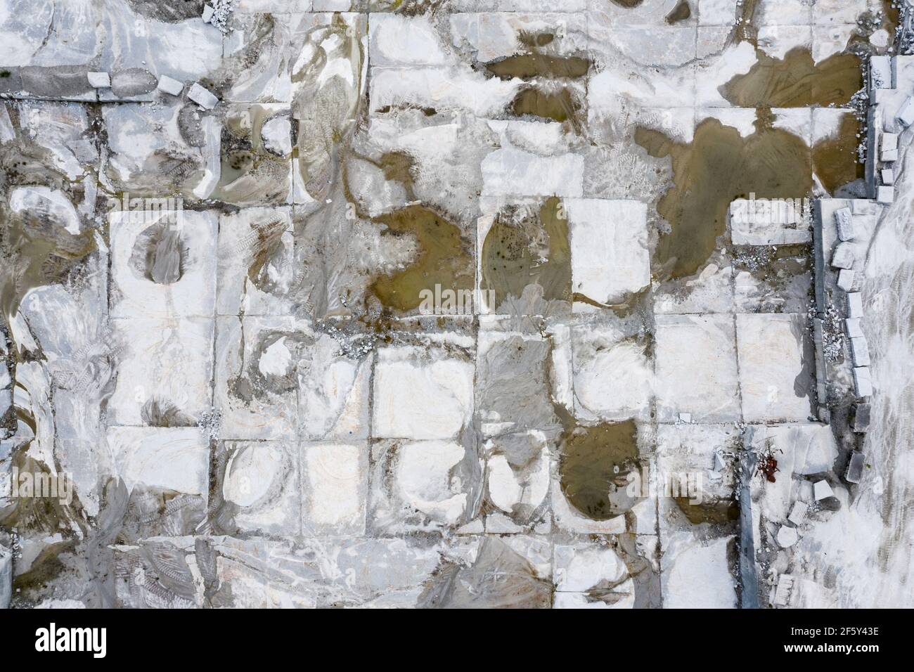 Luftaufnahmen Über Dem Granitsteinbruch, Mt. Airy NC Stockfoto