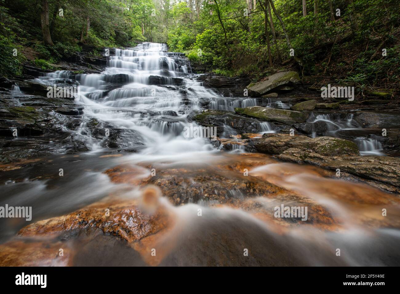 Minnehaha Falls, Epische Kaskade in Chattahoochie Nat'l Forest, Georgia Stockfoto