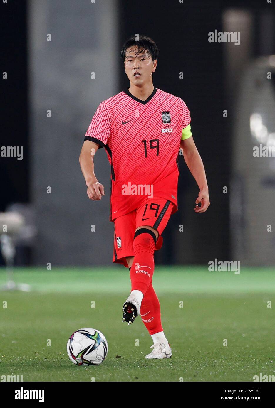 Kanagawa, Japan. März 2021, 25th. Kim Younggwon (Kor) Fußball: Internationales Freundschaftsspiel zwischen Japan 3-0 Südkorea im Nissan-Stadion in Kanagawa, Japan . Quelle: AFLO/Alamy Live News Stockfoto