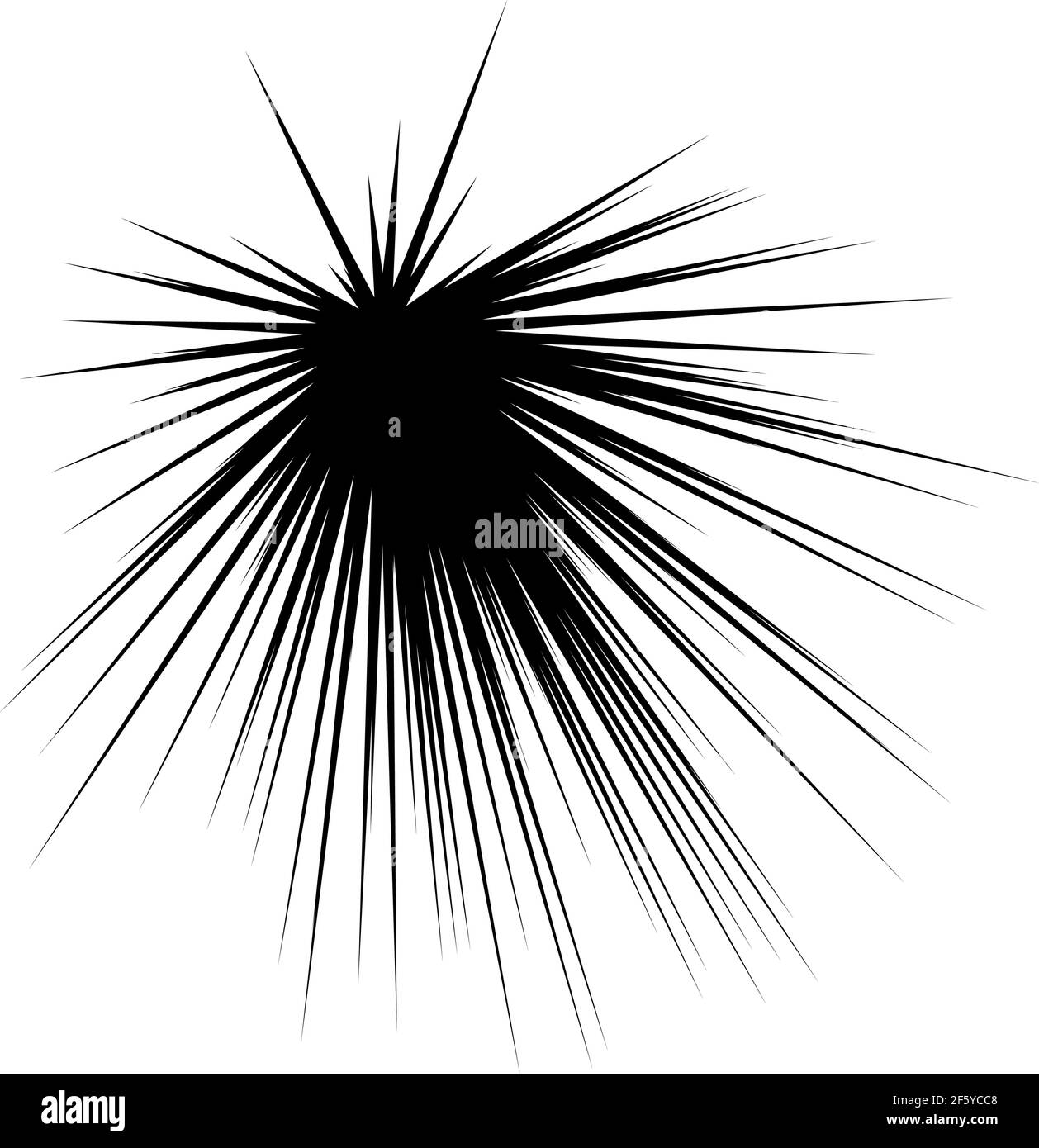 Radiale, strahlende Linien, Streifen abstraktes Element für Explosion, Burst, Spread Thema - Stock Vektor Illustration, Clip Art Grafiken Stock Vektor