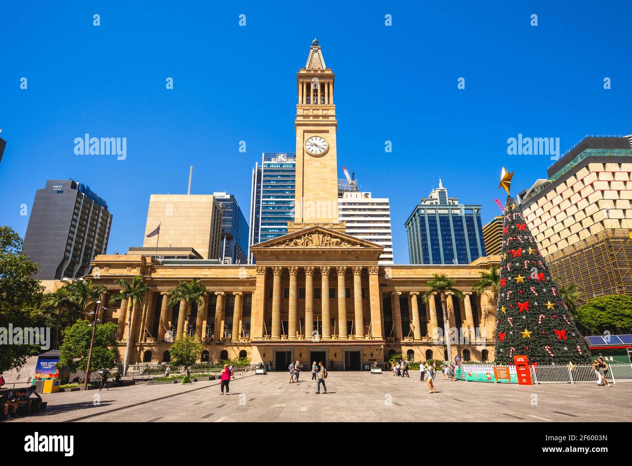 21. Dezember 2018: Brisbane City Hall, Sitz des Brisbane City Council, befindet sich am King George Square in Queensland, Australien. Es wurde o aufgeführt Stockfoto