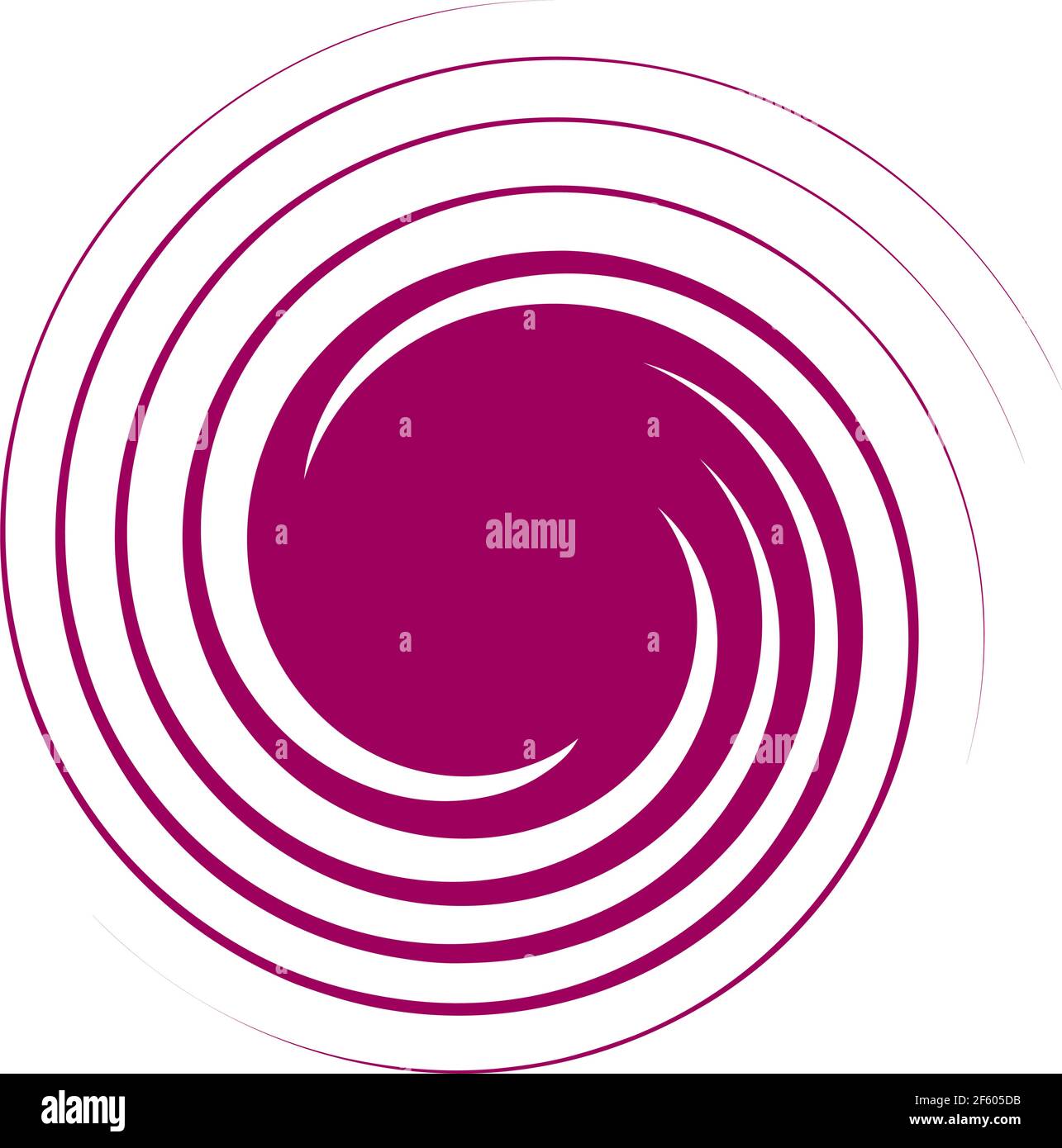 Radiale, strahlende Spirale, Wirbel, wirbelnde Elementform – Vektorgrafik, Grafik Clipart Stock Vektor