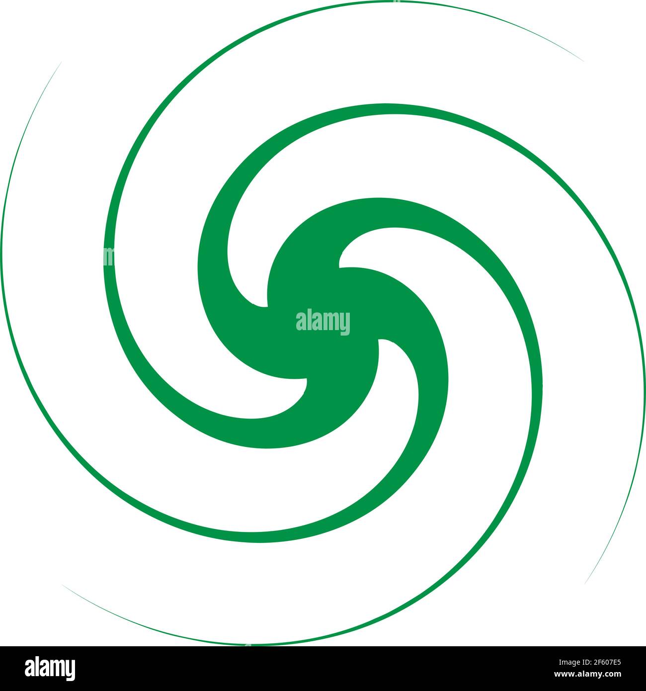 Radiale, strahlende Spirale, Wirbel, wirbelnde Elementform – Vektorgrafik, Grafik Clipart Stock Vektor