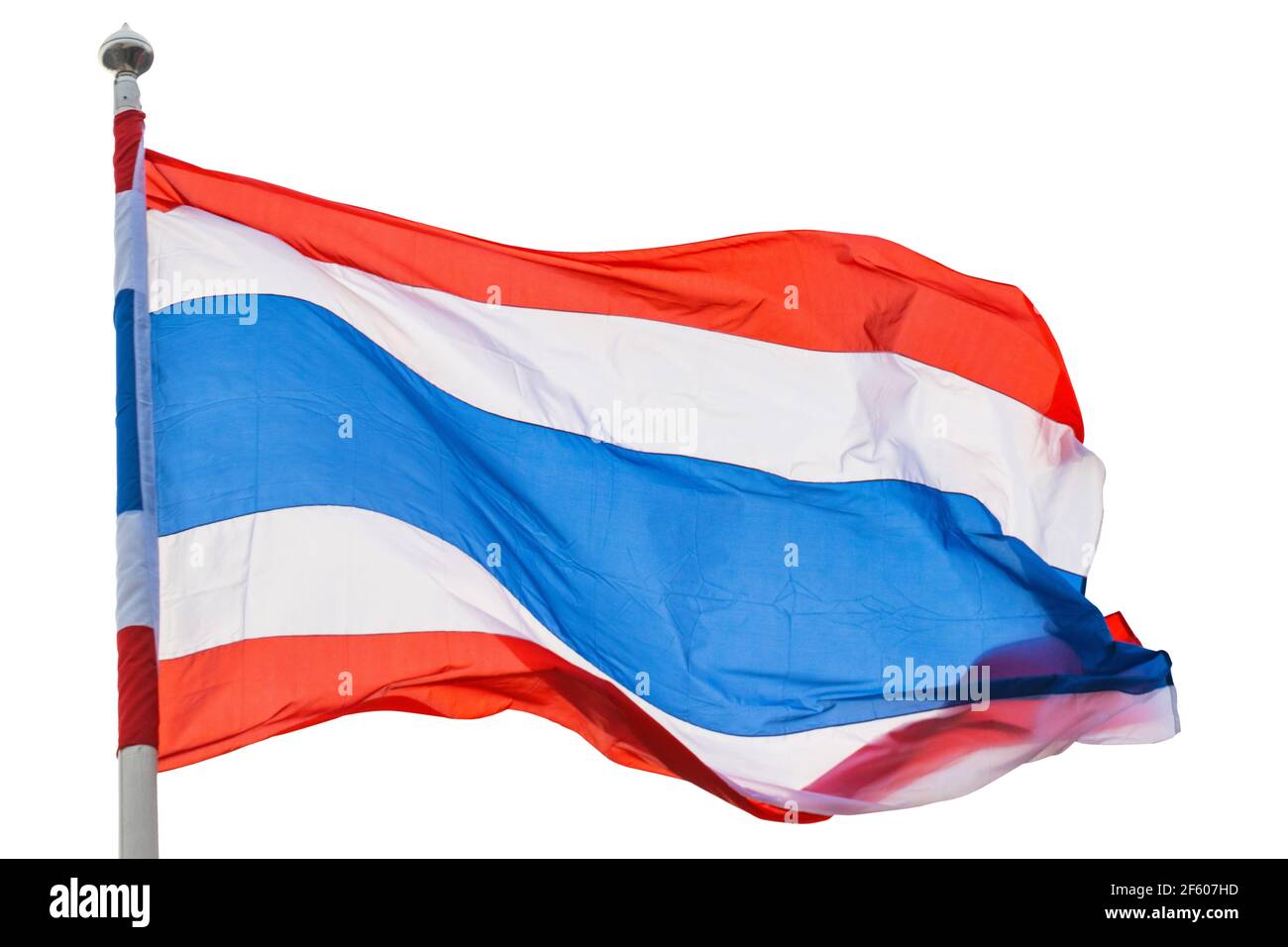 Die Flagge Thailands mit 3 Farben rot, weiß, blau Stockfotografie - Alamy