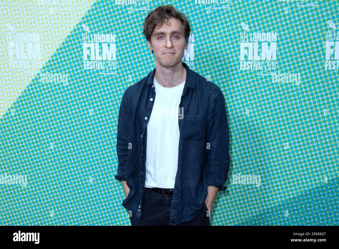 Datei Foto vom 10. Oktober 2019 von Jack Farthing bei der offiziellen Secrets Premiere während des BFI London Film Festival 63rd in London, Großbritannien. Poldark-Star Jack Farthing wurde als Princes Charles im kommenden Spencer-Film mit Kristen Stewart als Prinzessin Diana gecastet. Der englische Schauspieler, 35, der in der BBC One-Serie den Bösewicht George Warleggan spielte, tritt in die Fußstapfen von Josh O'Connor, der den jungen Prinzen in Netflix' Hitserie The Crown porträtiert. Foto von Aurore Marechal/ABACAPRESS.COM Stockfoto
