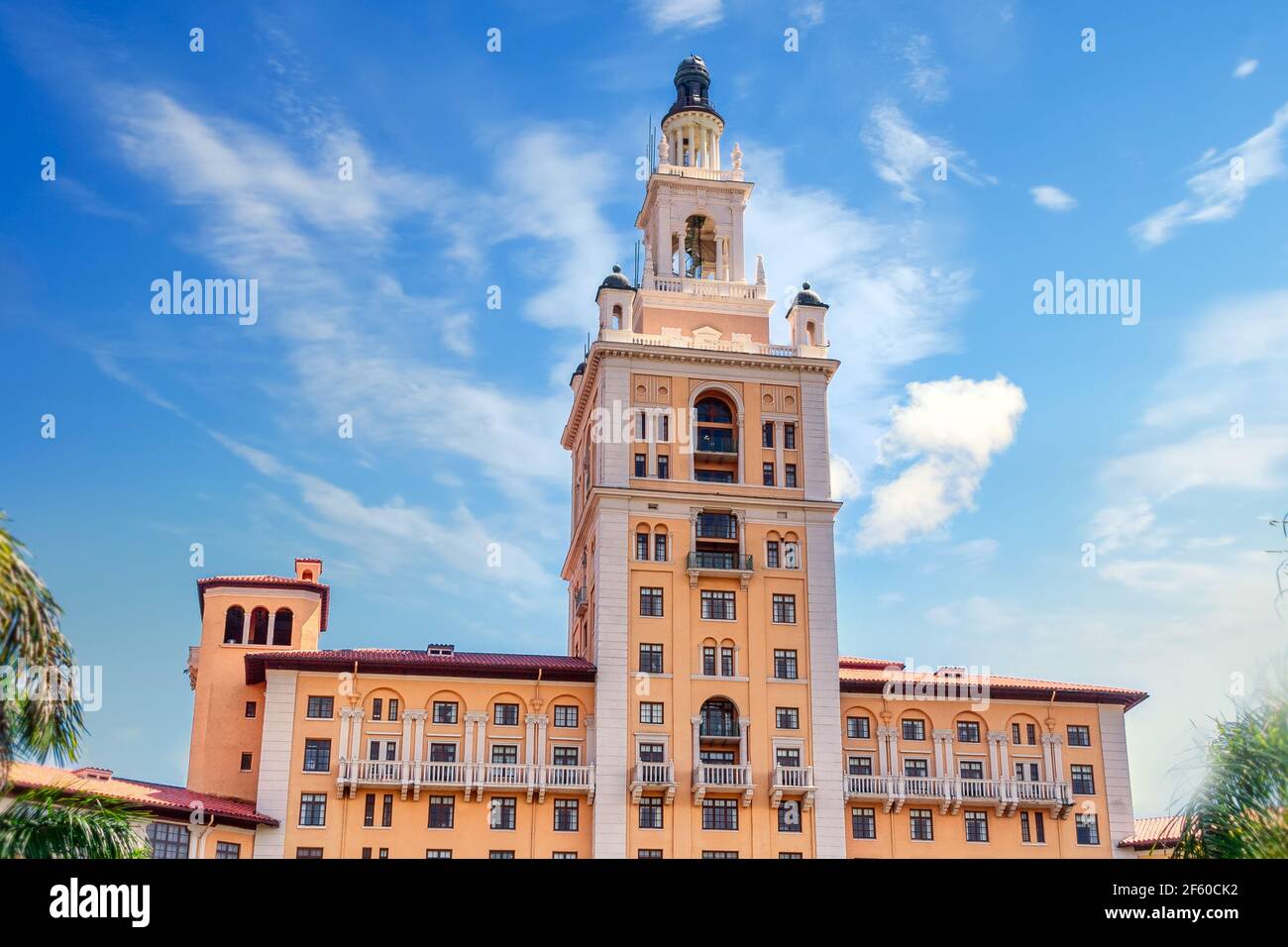 Hotel Biltmore Außenarchitektur in Coral Gables, Miami, Florida, USA Stockfoto