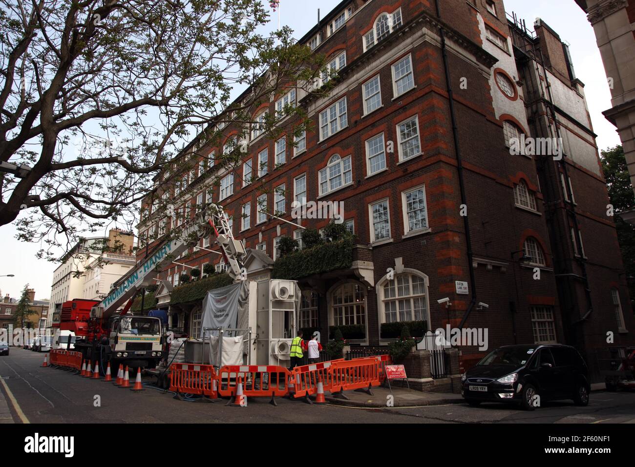 21. April 2011. London, England. Das Goring Hotel wird renoviert, bevor die Middleton-Familie vor der Royal Wedding in der Nähe von Bucking übernachtet Stockfoto