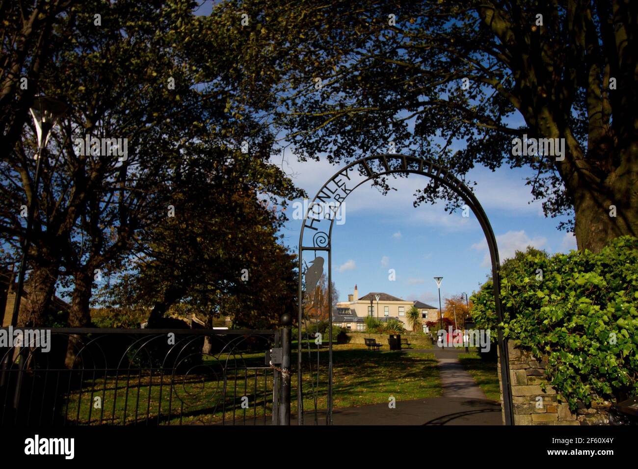 Honley Park Stockfoto