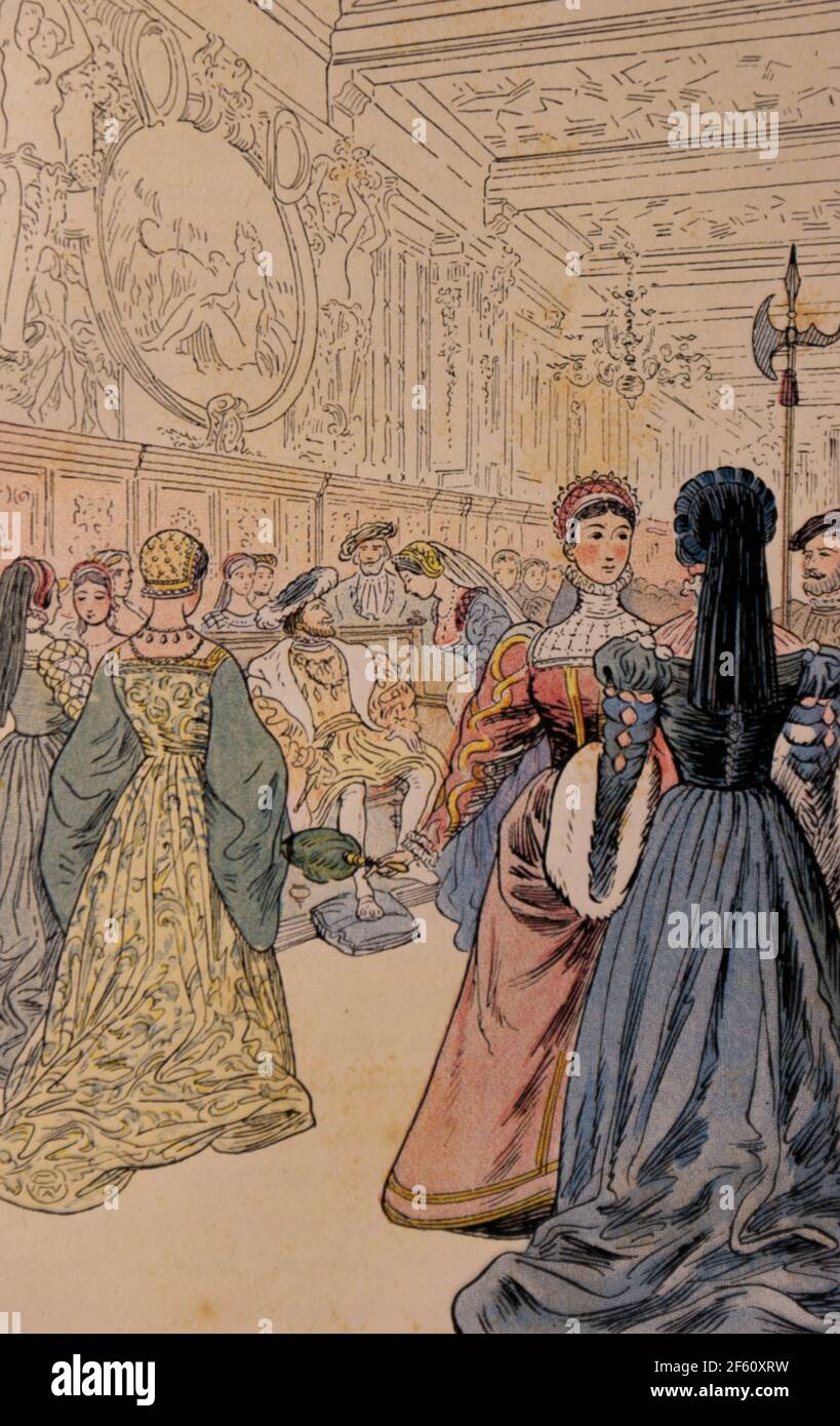 Modus a la cour de François i ,l'evangile profanepar la comtesse de tramar, Editeur Victor havard 1905 Stockfoto
