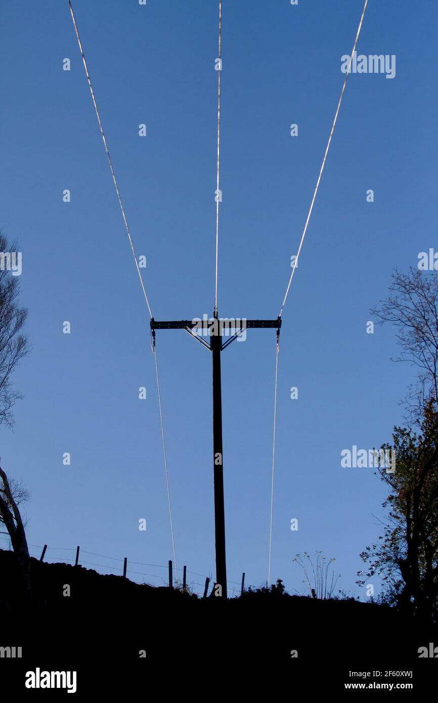 Stromleitungen Stockfoto