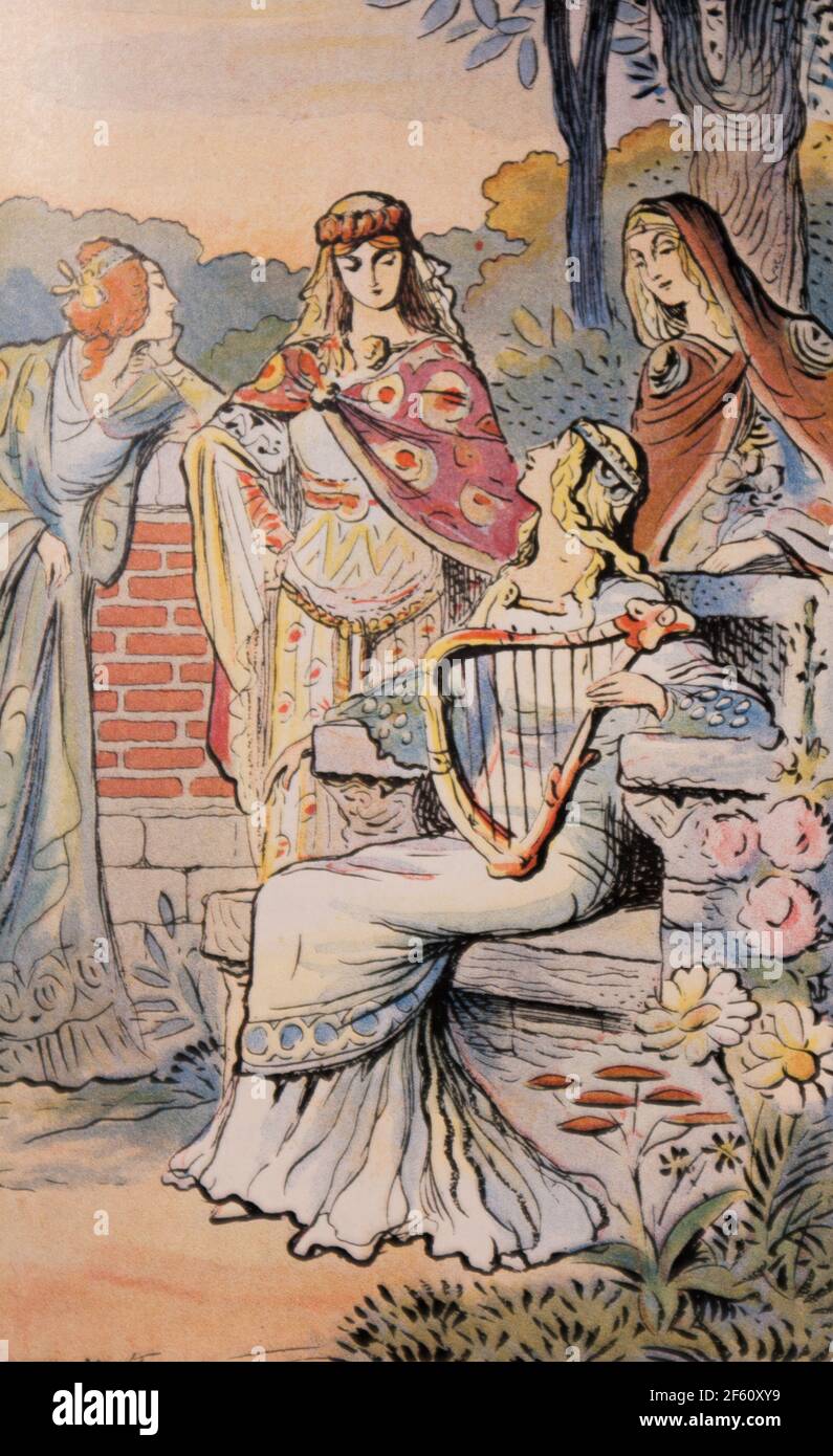 Mode,la coiffure,les filles de charlemagne,l'evangile profanepar la comtesse de tramar, Editeur Sieger havard 1905 Stockfoto