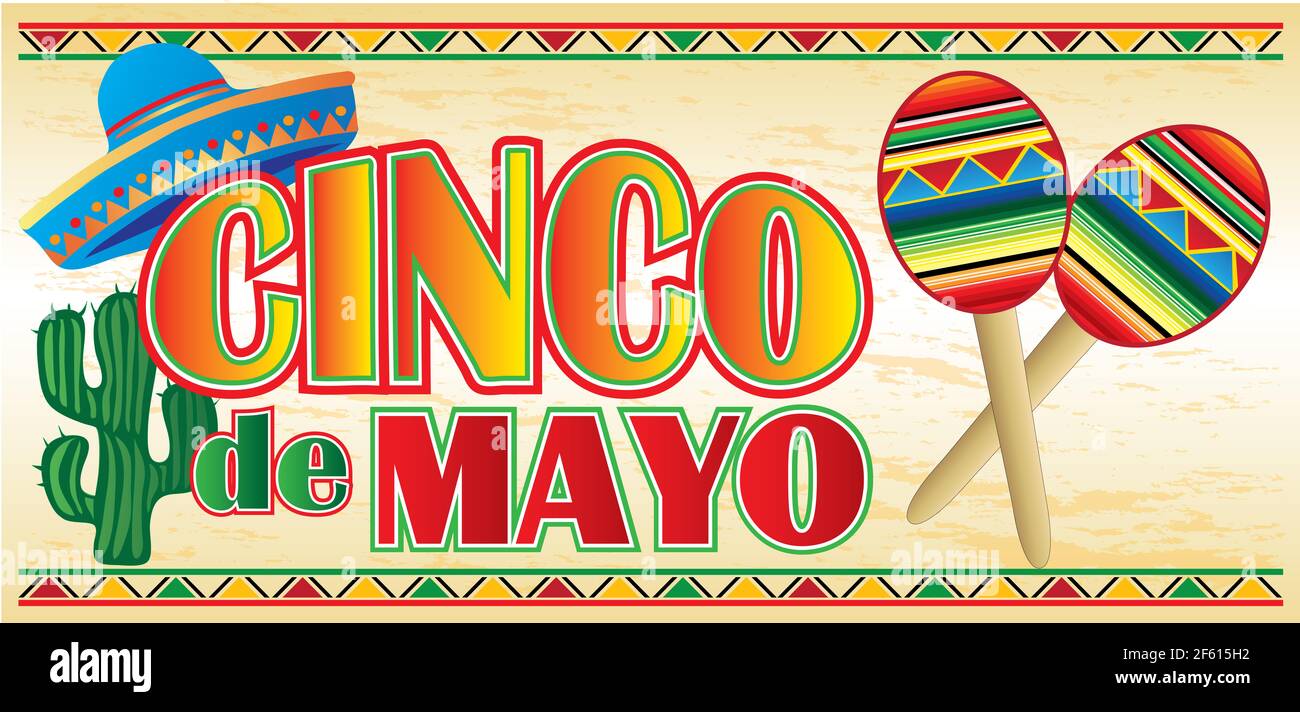 Cinco de Mayo Banner Stockfoto