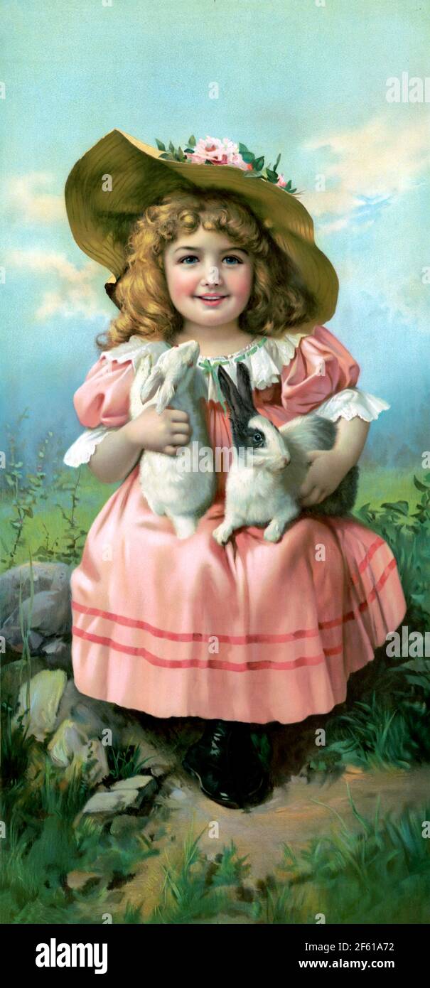 Schöne Haube und Hasen Stockfoto