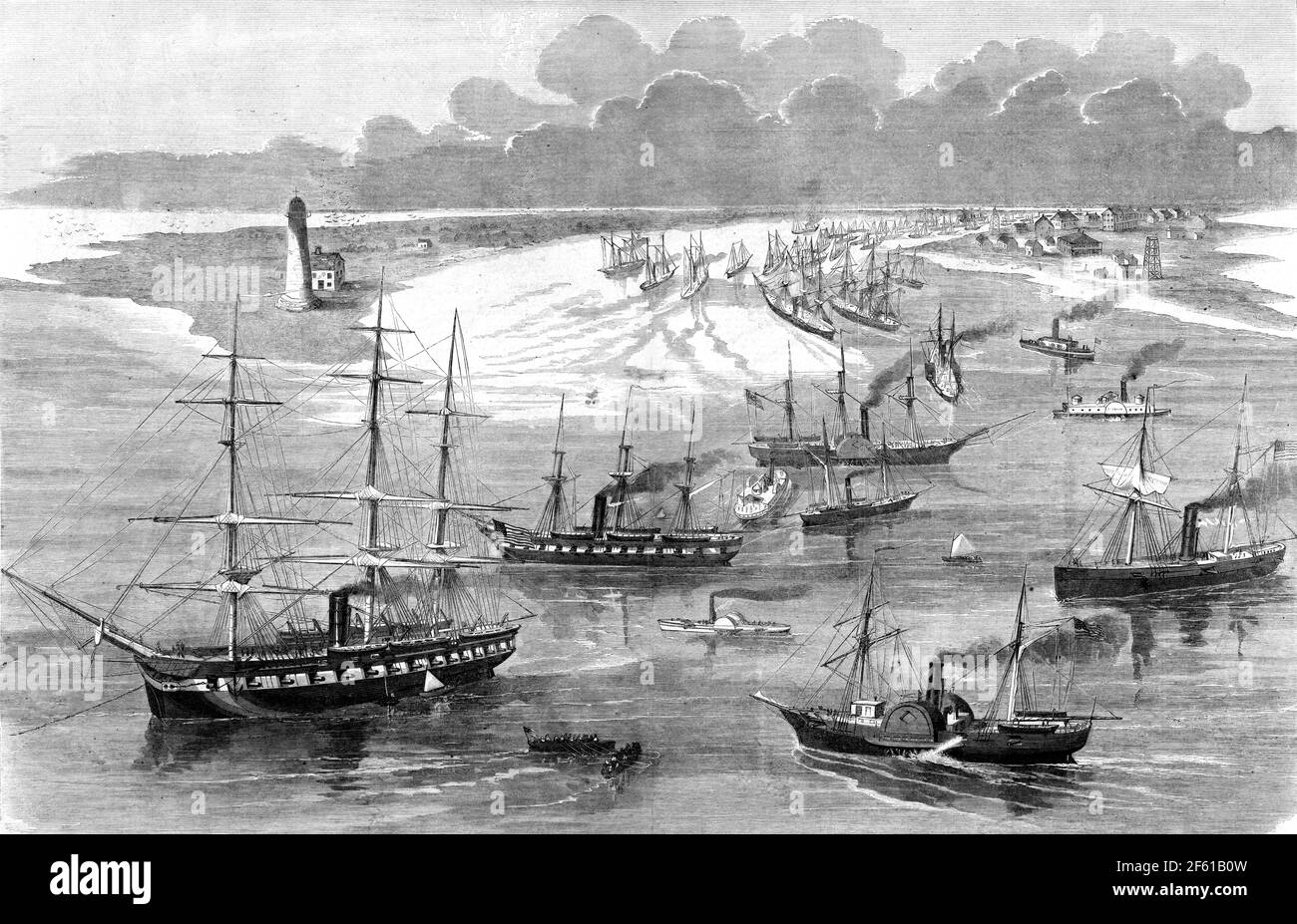 Union Squadron of Battleships and Ironclads, 1862 Stockfotografie - Alamy
