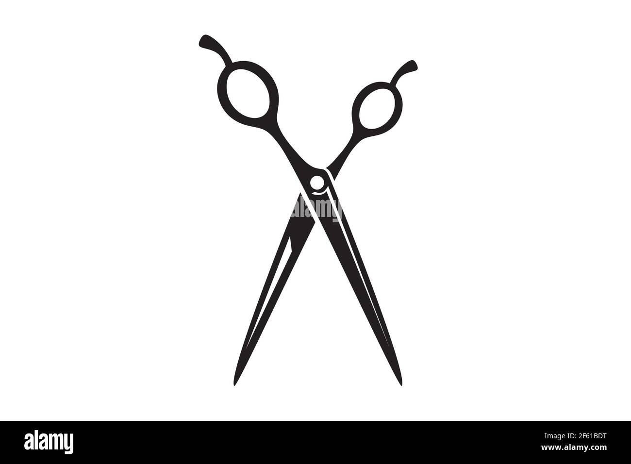 Vektorgrafik für Scheren-Symbole. Utensil oder Friseur-Logo-Symbol. Stock Vektor