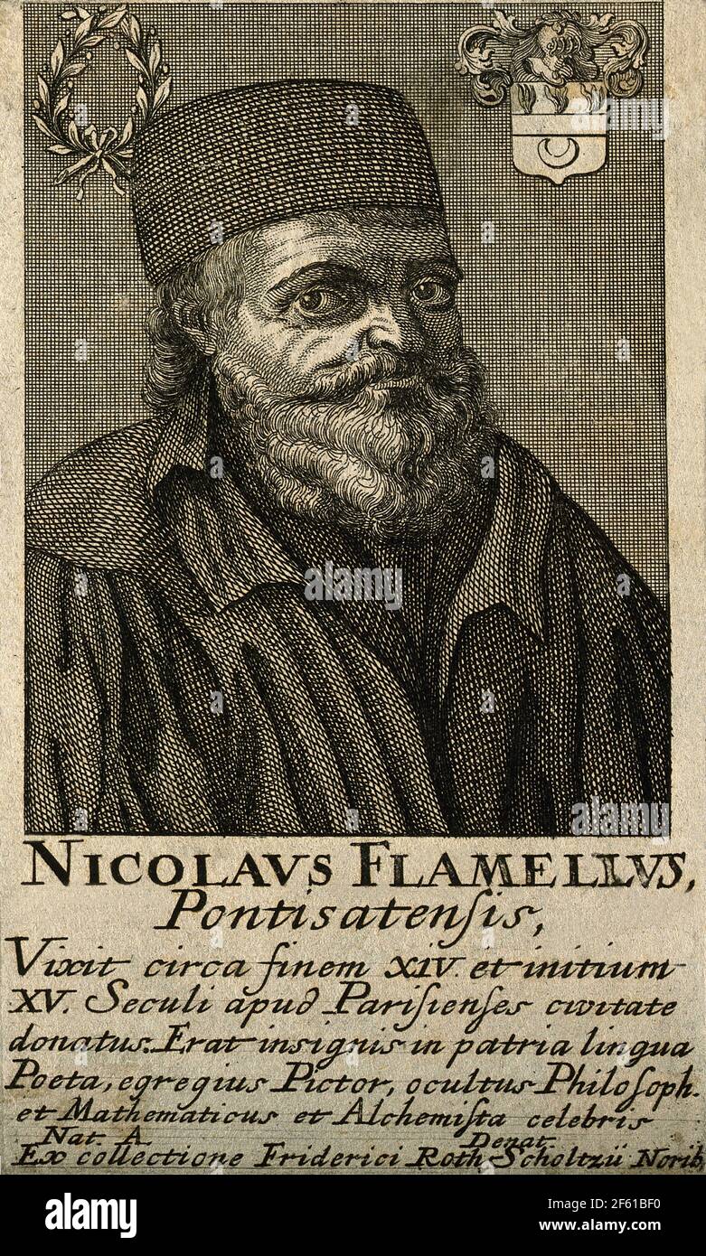 Nicolas Flamel, Französischer Schreiber Stockfoto