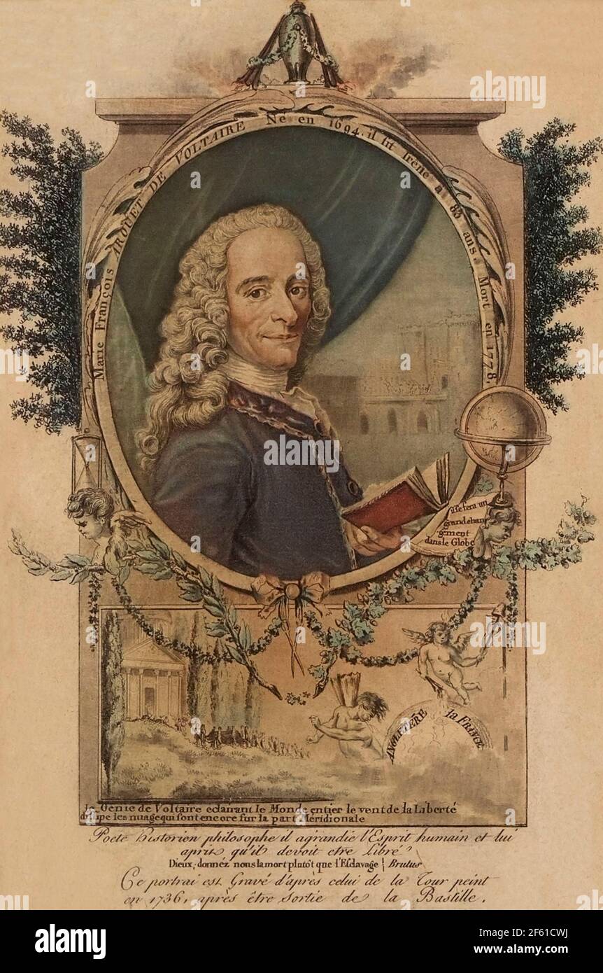 Voltaire, Französischer Autor Stockfoto