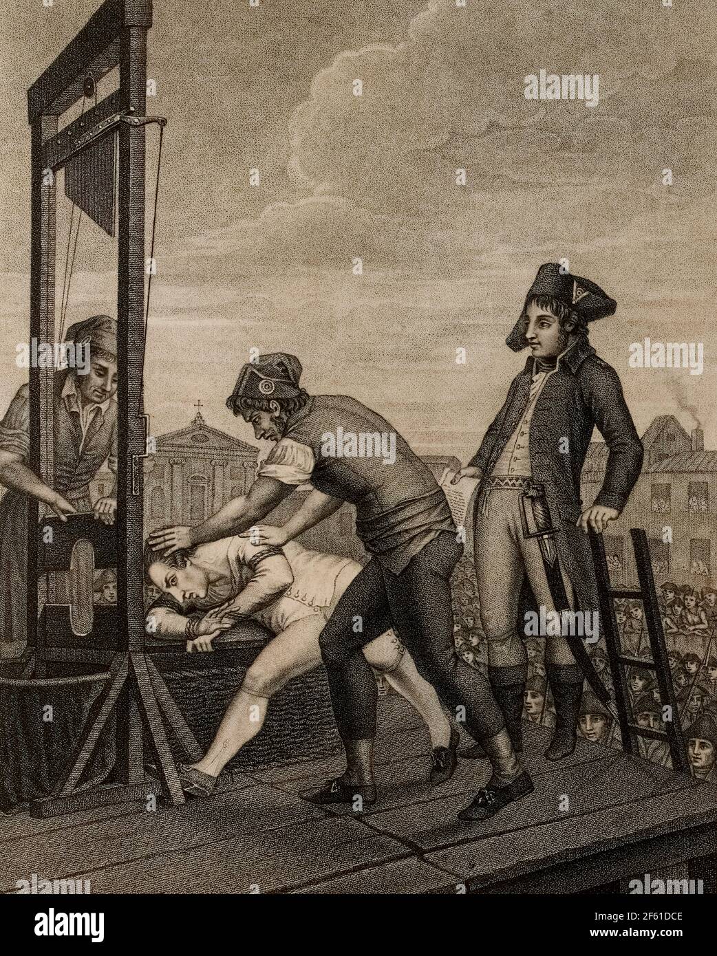 Hinrichtung von Maximilien Robespierre, 1794 Stockfoto