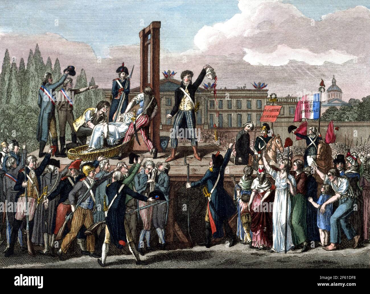 Hinrichtung von Marie Antoinette, 1793 Stockfoto