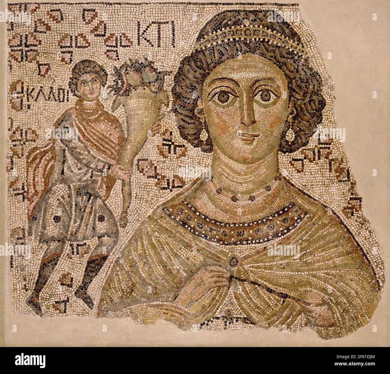 Byzantinisches Bodenmosaik Stockfoto