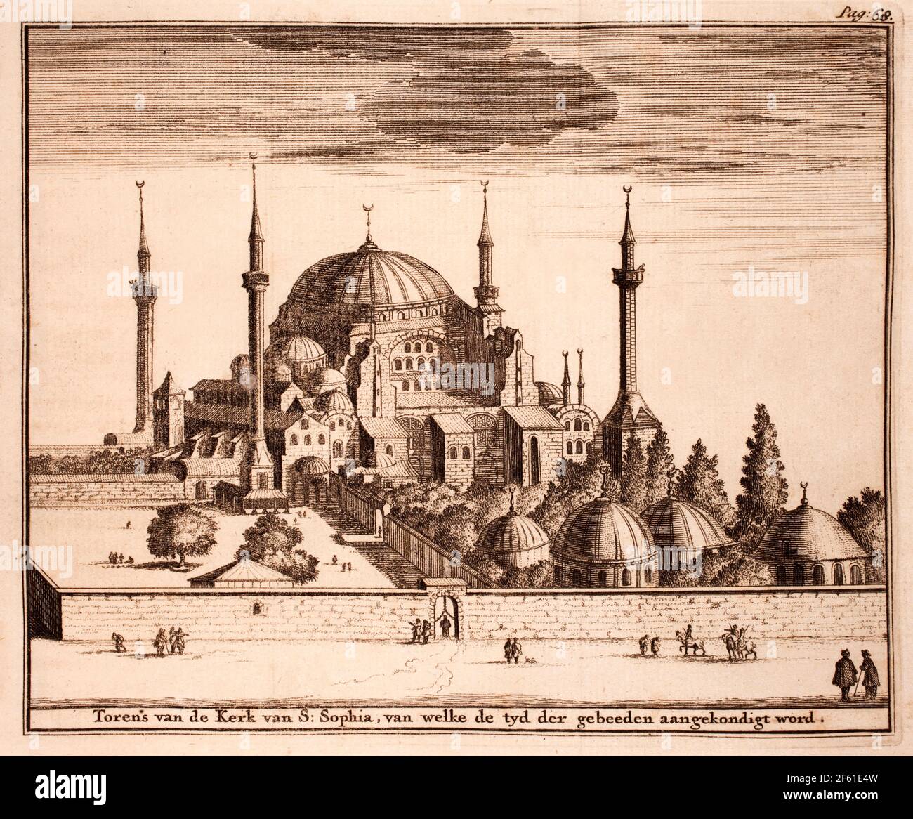 Hagia Sophia, Istanbul, 1718 Stockfoto