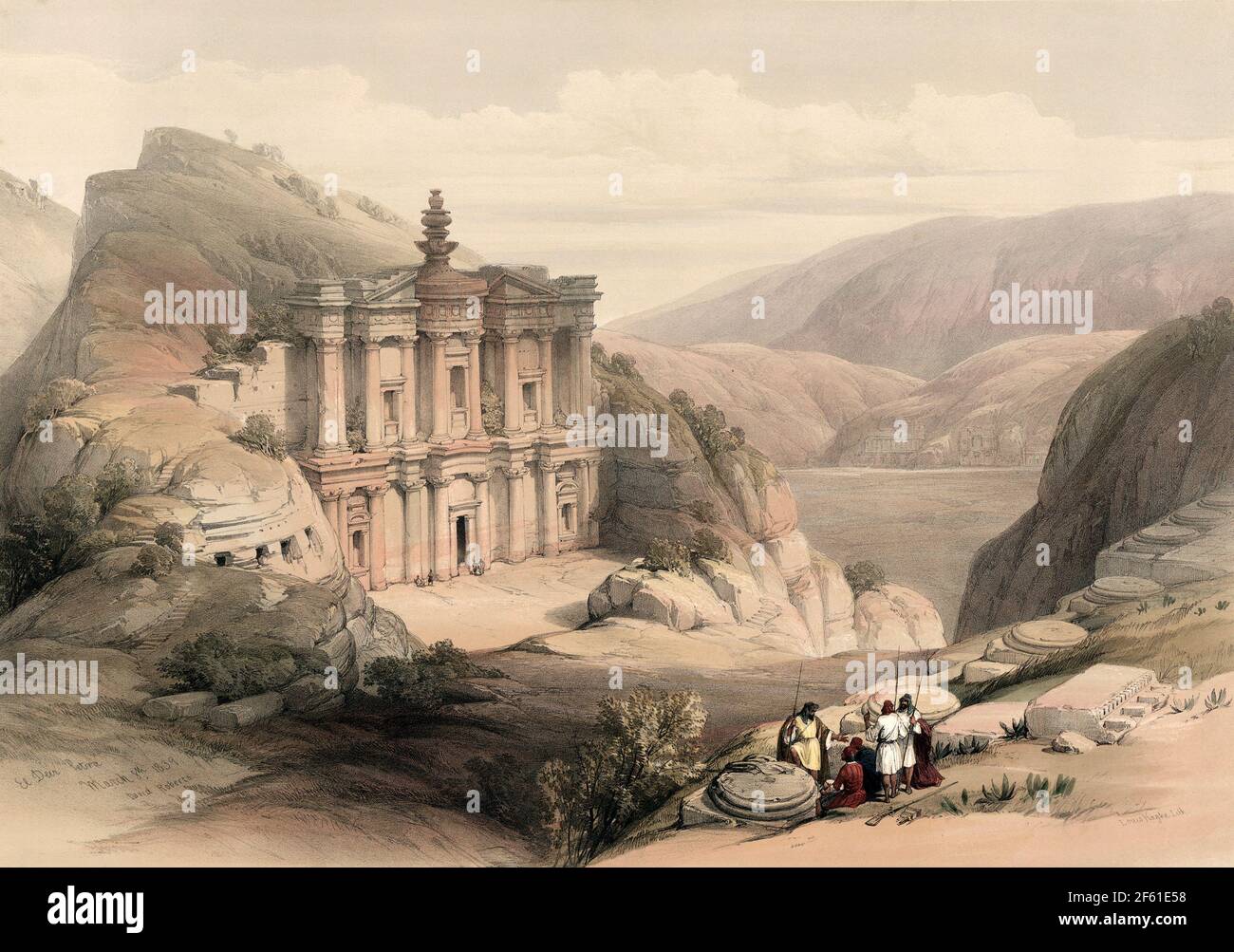 Ad Deir, Petra, Jordanien, 1839 Stockfoto