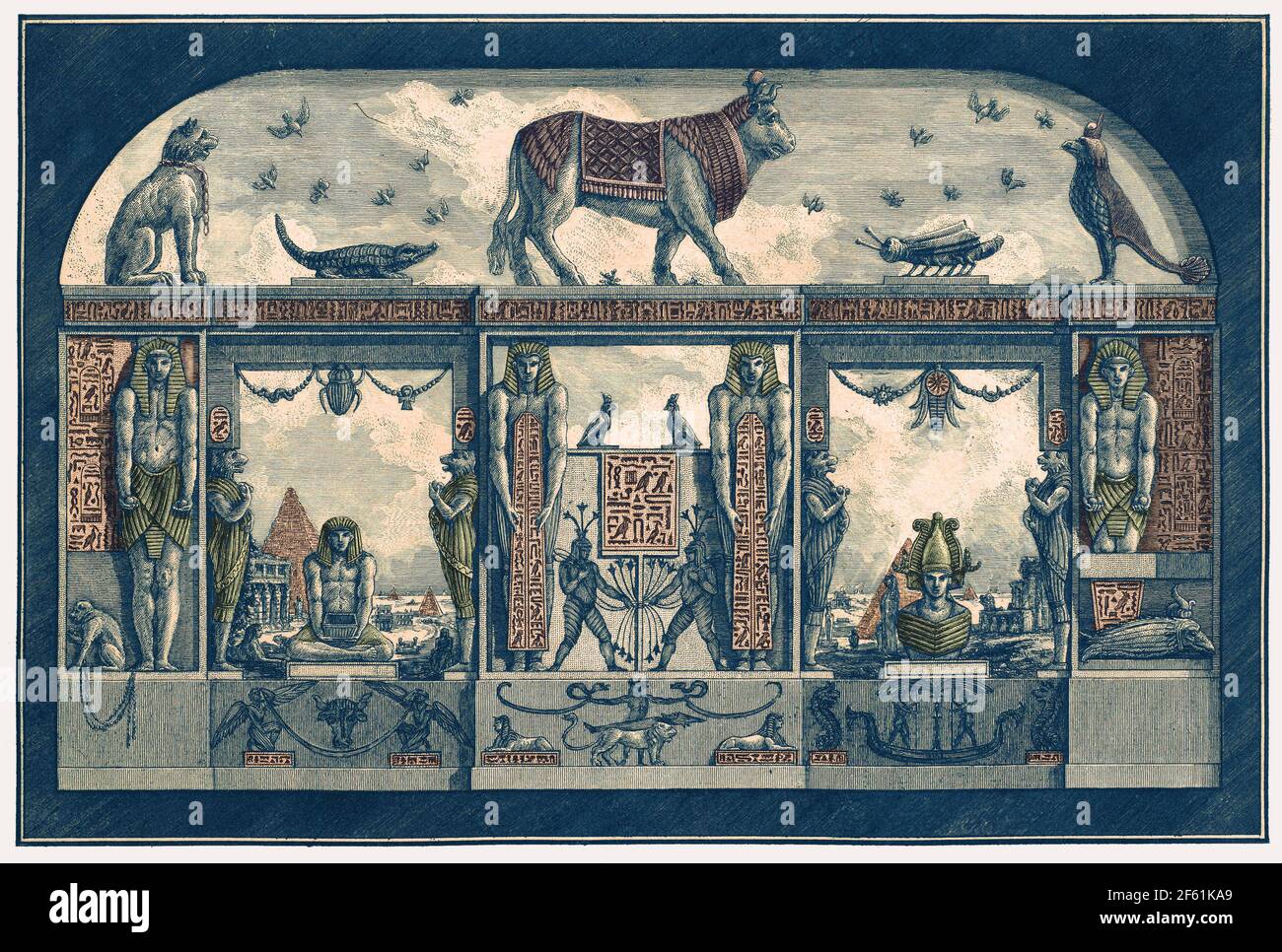 Ägyptische Dekoration von Caffe degli Inglesi, Piranesi, 1769 Stockfoto