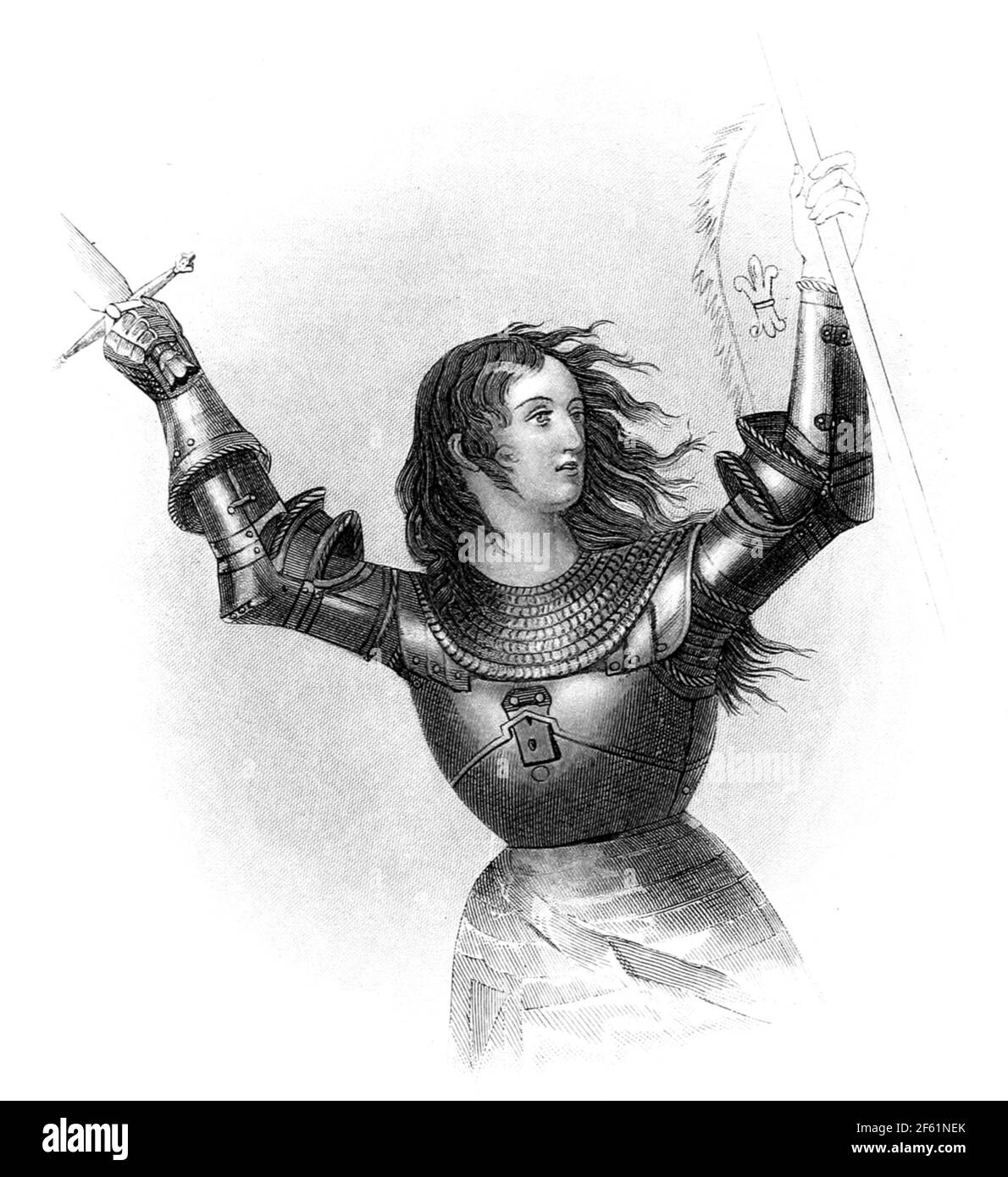 Jeanne d'Arc, französischer Held und Heilige Stockfoto