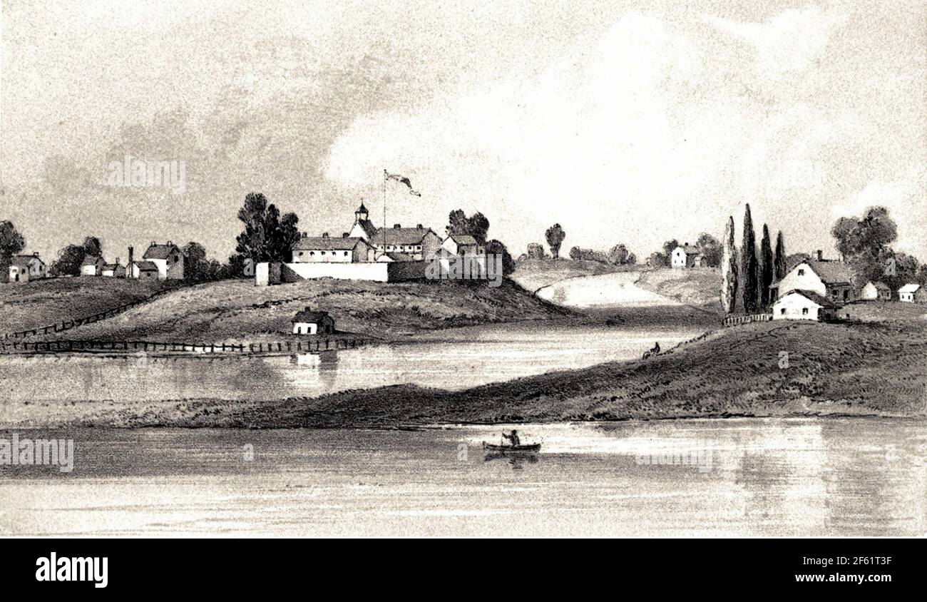 Fort Dearborn, Chicago, 1831 Stockfoto