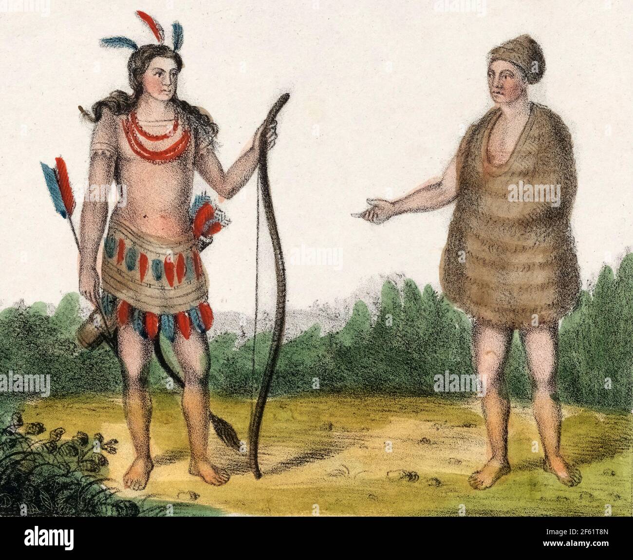 Native Americans, Virginia, um 1700 Stockfoto