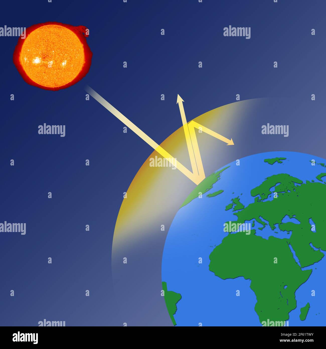 Treibhauseffekt Stockfoto